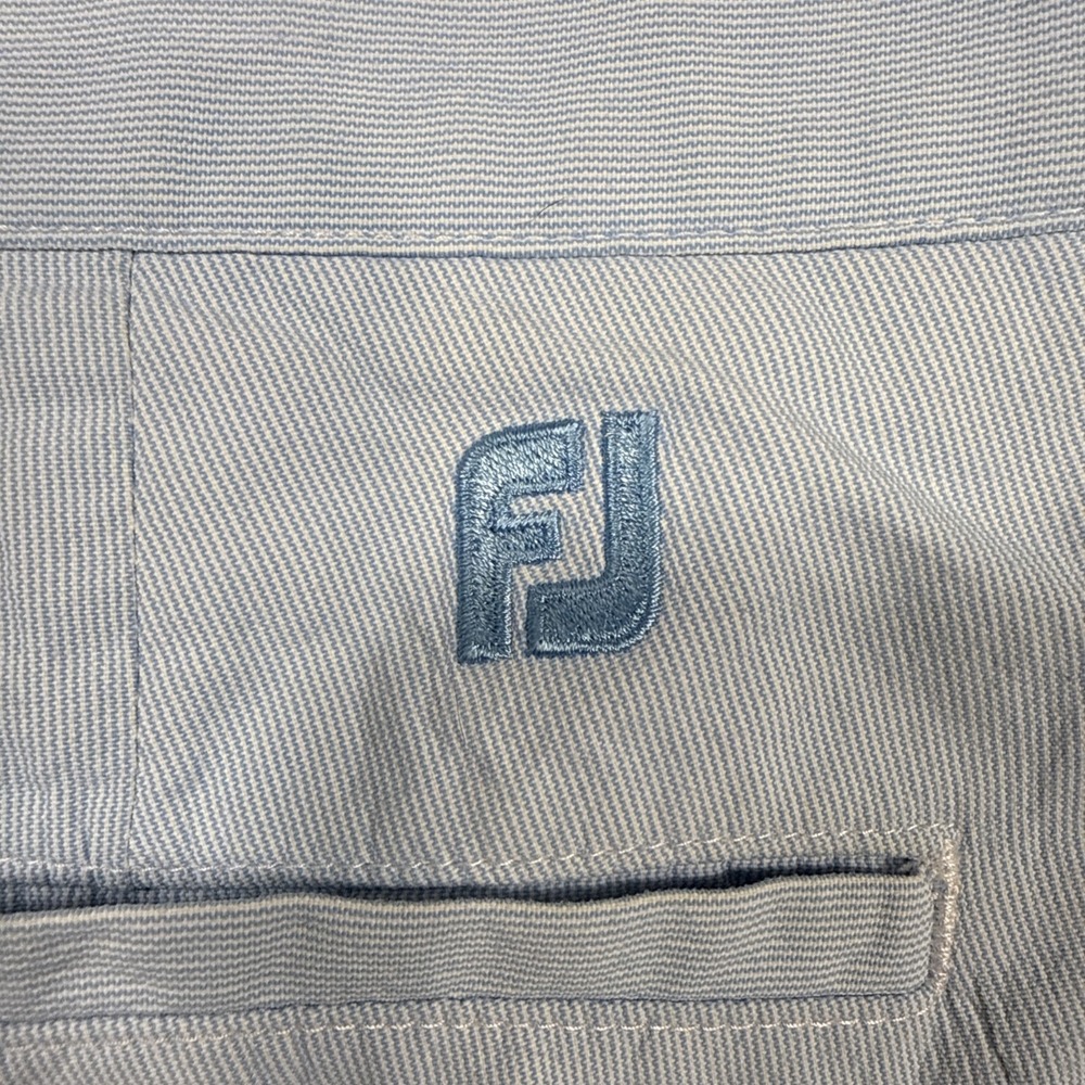 FootJoy Performance Golf Shorts Men's 38 Polyester Spandex Blue MICROSTRIPE